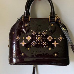 Louis Vuitton Monogram Vernis Alma BB Flower Bag